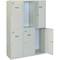 Taquilla consigna de metall de 3 mòduls de 2 compartiments 1800 x 900 x 500 mm de Simonrack color gris i gris