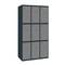 Taquilla consigna de metal de 3 módulos de 3 compartimentos 1800 x 900 x 500 mm Simonlocker Simonrack color antracita y gris