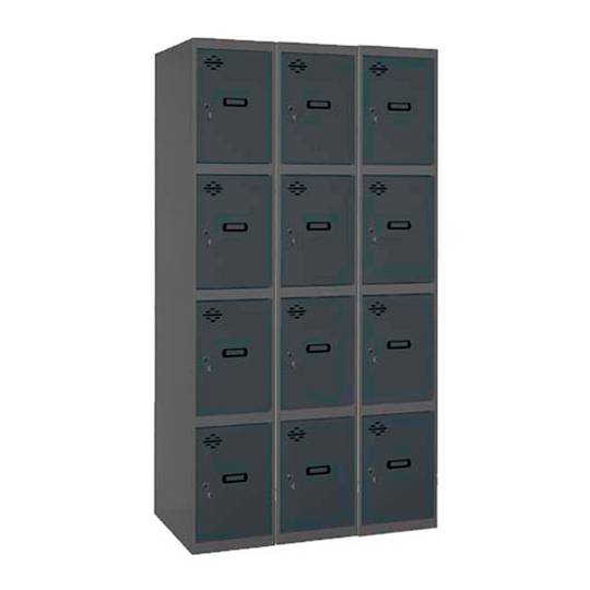 Metalen opbergkast met 3 modules en 4 vakken 1800 x 900 x 500 mm van RackMatic antraciet en kleur antraciet