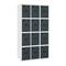 Metalowa szafa magazynowa z 3 modułami i 4 przegrodami 1800 x 900 x 500 mm firmy RackMatic w kolorze białym i antracytowym