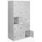 Taquilla consigna de metal de 3 módulos de 5 compartimentos 1800 x 900 x 500 mm Simonlocker Simonrack color gris y gris