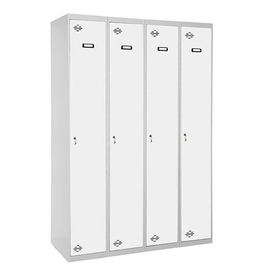 Metal storage locker with 4 modules of 1 compartments 1800 x 1200 x 500 ...