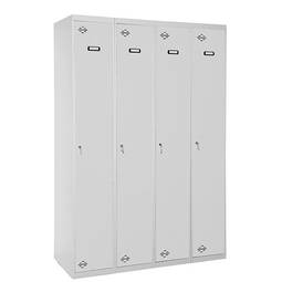 Armário de armazenamento de metal com 4 módulos de 1 compartimentos 1800 x 1200 x 500 mm da RackMatic cinza e cor cinza