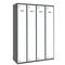 Metal storage locker with 4 modules of 1 compartments 1800 x 1200 x 500 mm by Simonrack anthracite and white color