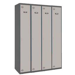 Armário de armazenamento de metal com 4 módulos de 1 compartimento 1800 x 1200 x 500 mm por RackMatic antracite e cor cinza