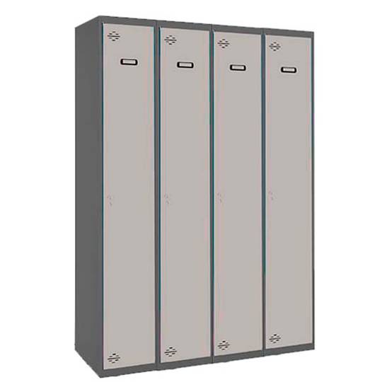 Armadietto portaoggetti in metallo con 4 moduli da 1 scomparto 1800 x 1200 x 500 mm di RackMatic colore antracite e grigio