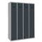 Taquilla consigna de metal de 4 módulos de 1 compartimentos 1800 x 1200 x 500 mm Simonlocker Simonrack color gris y antracita