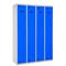 Taquilla consigna de metal de 4 módulos de 1 compartimentos 1800 x 1200 x 500 mm Simonlocker Simonrack color gris y azul
