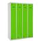 Aufbewahrungsschrank aus Metall mit 4 Modulen mit je 1 Fach 1800 x 1200 x 500 mm von RackMatic in den Farben Grau und Grün