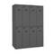 Armadietto portaoggetti in metallo a 4 moduli con 2 vani 1800 x 1200 x 500 mm di RackMatic colore antracite e antracite