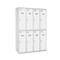 Metal storage locker with 4 modules with 2 compartments 1800 x 1200 x 500 mm by Simonrack in gray and white color