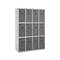 Metalowa szafa magazynowa z 4 modułami i 3 przegródkami 1800 x 1200 x 500 mm firmy RackMatic w kolorze szarym i antracytowym