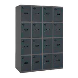 Metalen opbergkast met 4 modules en 4 vakken 1800 x 1200 x 500 mm van RackMatic antraciet en kleur antraciet
