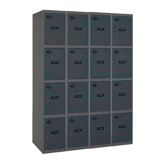 Aufbewahrungsschrank aus Metall mit 4 Modulen und 4 Fächern 1800 x 1200 x 500 mm von RackMatic in Anthrazit und Anthrazit