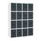 Taquilla consigna de metal de 4 módulos de 4 compartimentos 1800 x 1200 x 500 mm Simonlocker Simonrack color blanco y antracita