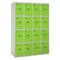 Armário de armazenamento de metal com 4 módulos e 4 compartimentos 1800 x 1200 x 500 mm da RackMatic na cor cinza e verde