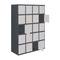Metal storage locker with 4 modules and 5 compartments 1800 x 1200 x 500 mm by Simonrack anthracite and white color