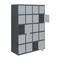 Armário de armazenamento de metal com 4 módulos e 5 compartimentos 1800 x 1200 x 500 mm por RackMatic antracite e cor cinza