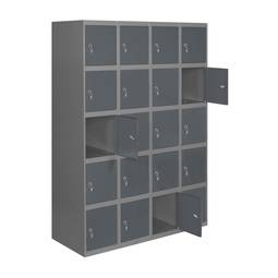 Casier de rangement en métal avec 4 modules et 5 compartiments 1800 x 1200 x 500 mm de RackMatic de couleur gris et anthracite