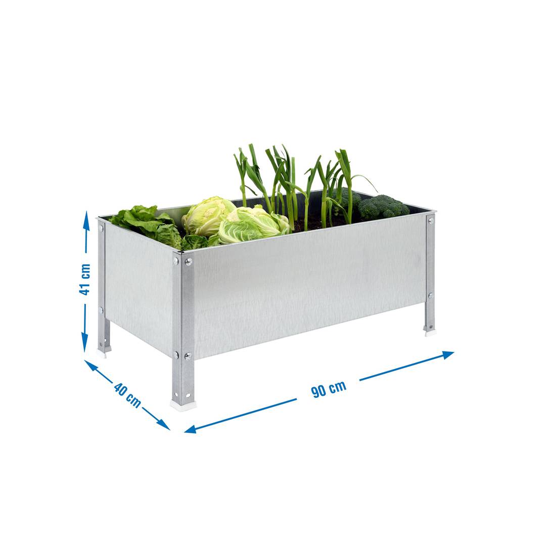 Urban Garden PrimeMatik de 410x900x400 mm de couleur galvanisée et galvanisée de 100 Litres