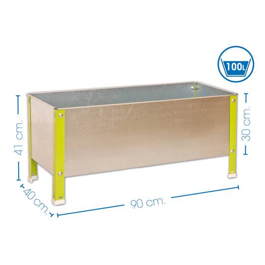 Hort Urbà Simonrack de 410x900x400 mm de color verd i galvanitzat de 100 Litres