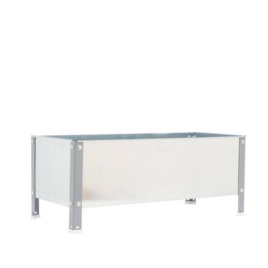 PrimeMatik Urban Garden 410x1200x1200 mm cinza e galvanizado 400 litros