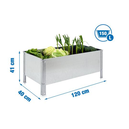 Hort Urbà Simonrack de 410x1200x400 mm de color galvanitzat i galvanitzat de 150 Litres