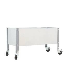 Roda Urban Garden PrimeMatik 485x1200x600 mm cinza e galvanizado 70 litros com rodas