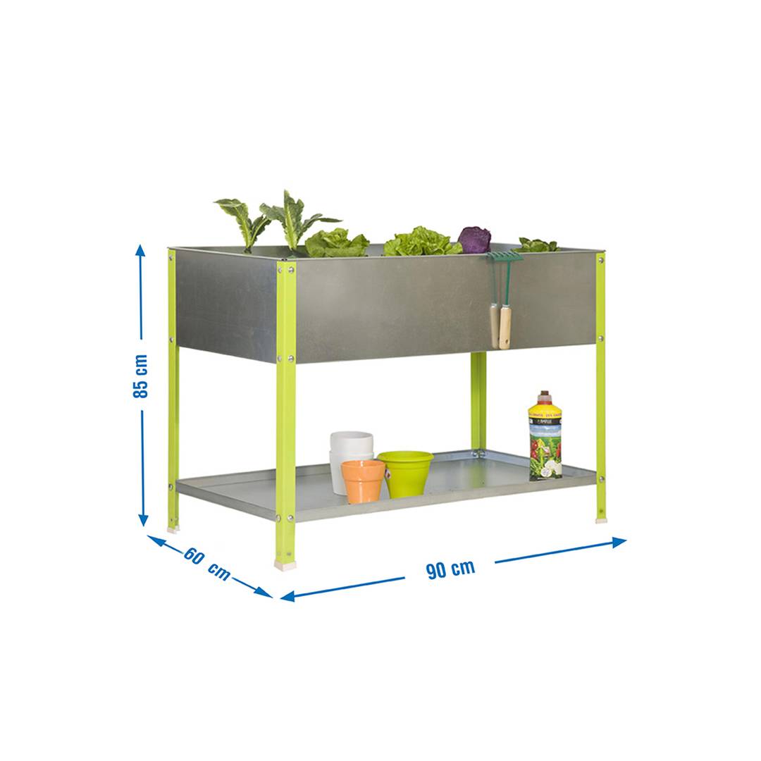 Urban Garden PrimeMatik Top 850x900x600 mm verde e galvanizado com capacidade para 140 litros