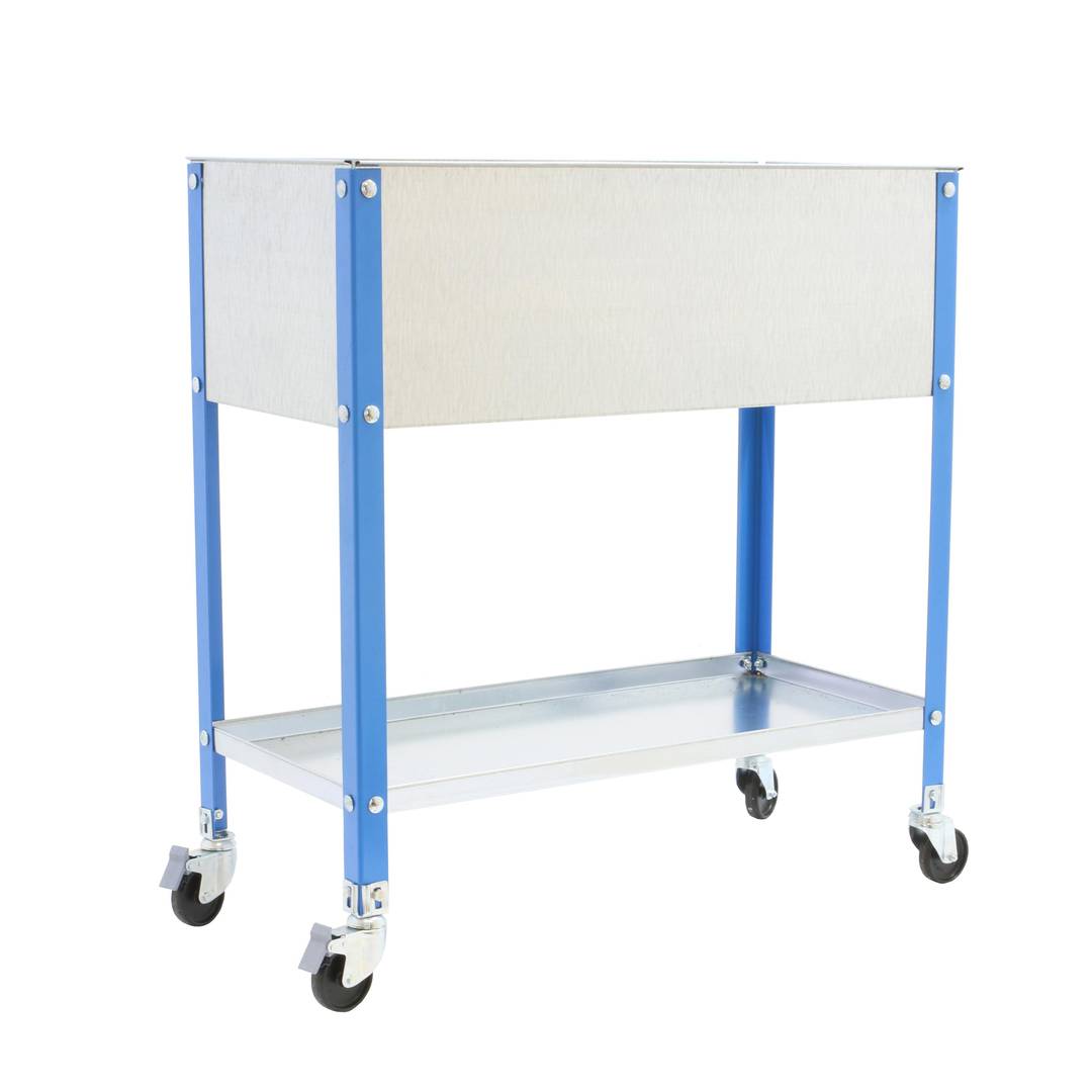 Urban Garden PrimeMatik Top Wheel 925x1200x400 mm niebieski i ocynkowany o pojemności 70 litrów z kołami