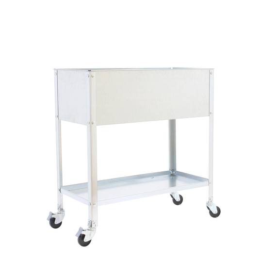 Hort Urbà Simonrack Top Wheel de 925x1200x400 mm de color galvanitzat i galvanitzat amb capacitat de 70 Litres amb rodes