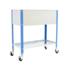 Urban Garden PrimeMatik Top Wheel 925x900x600 mm azul e galvanizado com capacidade de 70 litros com rodas