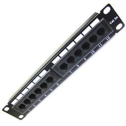 Patch panel 10 "do szafy rack 12-portowy RJ45 Cat.5e UTP 1U