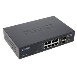 Planet 10" Web-Gigabit-Switch 10/100/1000 Mbps 8xUTP + 2xSFP