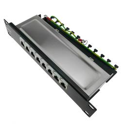 RackMatic TENRack Patch-Panel 10 "8-portowy RJ45 kat. 5e FTP 1U