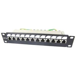RackMatic TENRack Patch-Panel 10 "12-portowy RJ45 kat. 5e FTP 1U