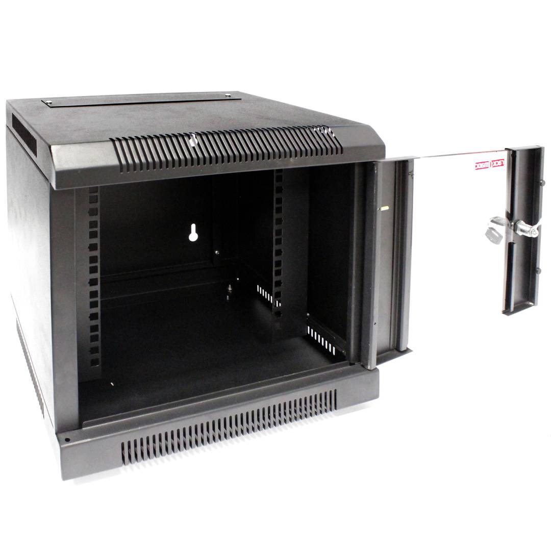 Server rack cabinet 19 inch 6U 600x450x370mm wallmount SOHORack by  RackMatic - Cablematic