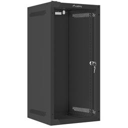 Baie de brassage mural 10" 12U F310 280x310x603mm mur démonté DIY noir Lanberg