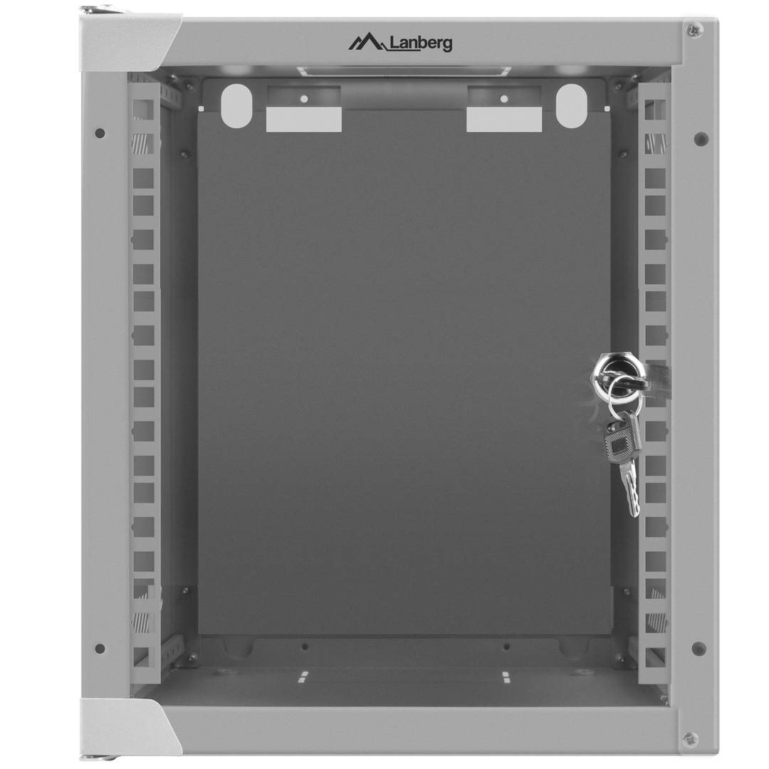 Rack 10 mural 6U F310 FlatPack color blanco RAL7035 Lanberg WF10-2306-10S
