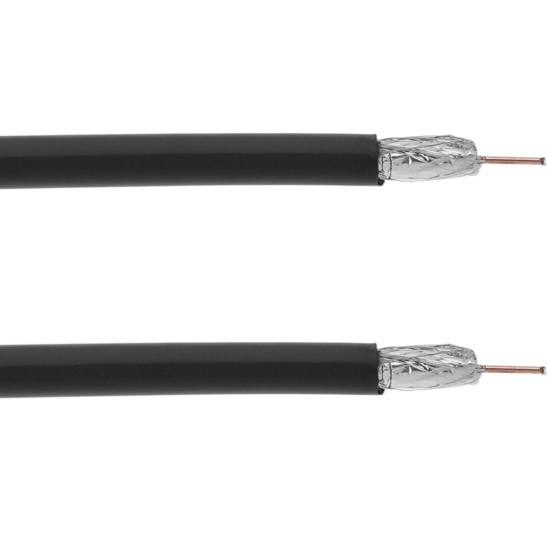 Kabel koncentryczny RG6 75Ω, 25m, czarny