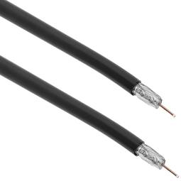 Cable coaxial RG6 de 75Ω de 100 m de color negre
