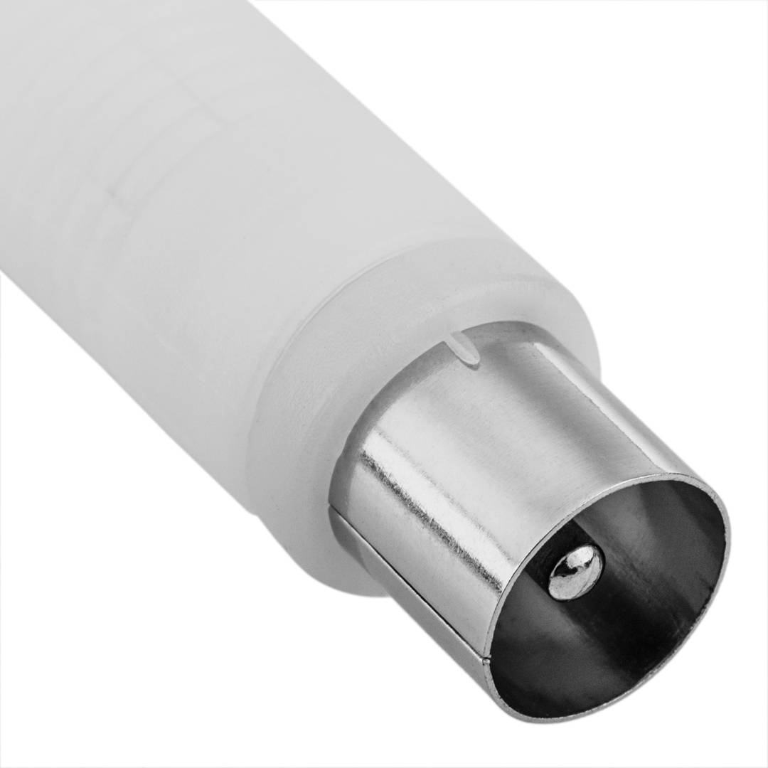 Connecteur coaxial mâle-TV blanc