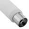 Connecteur coaxial mâle-TV blanc