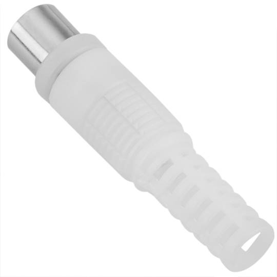 Connecteur coaxial mâle-TV blanc