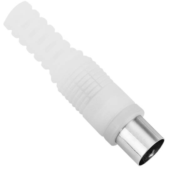 Connecteur coaxial mâle-TV blanc