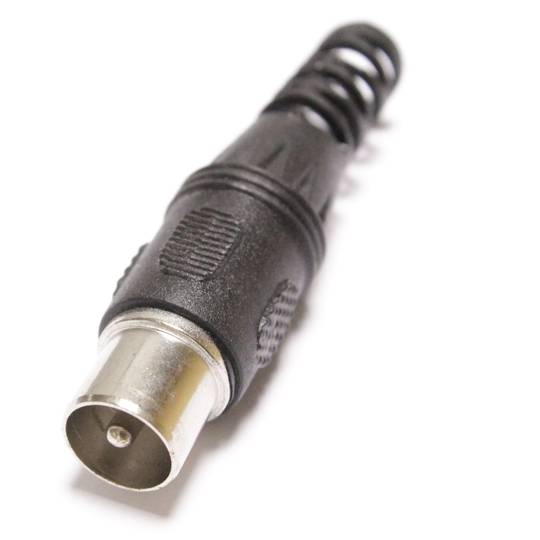 TV-mâle connecteur coaxial noir