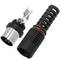 Conector coaxial TV-hembra negro