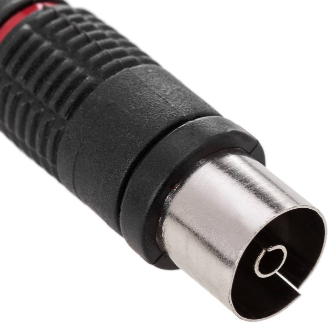 Conector coaxial TV-hembra negro