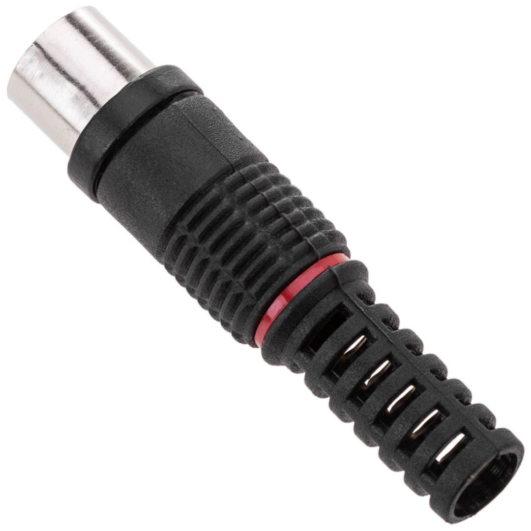 Conector coaxial TV-hembra negro