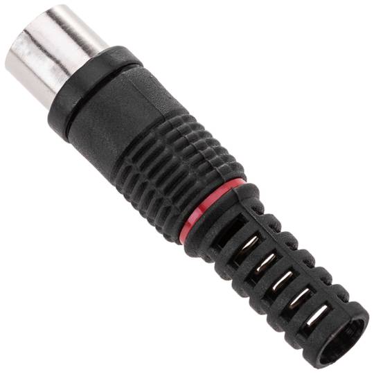 Conector coaxial TV-hembra negro